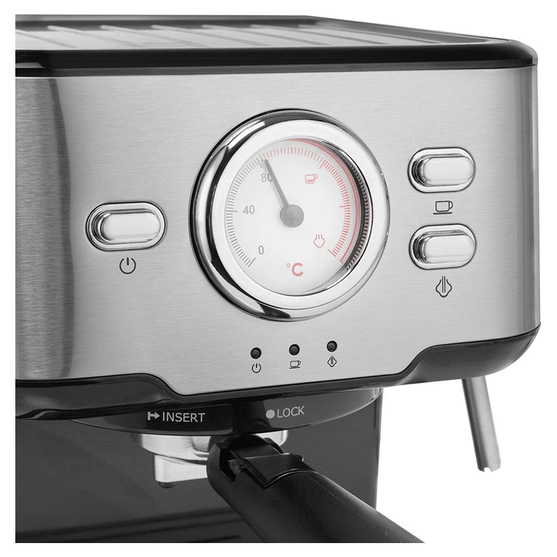 Thermomètre et boutons de commande de la cafetière Princess 249412