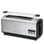 Grille-pain Clatronic TA 3687 en Inox avec support chauffe-pain