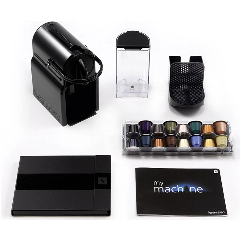 Machine Krups Nespresso Inissia avec réservoir, bac et assortiment de capsules