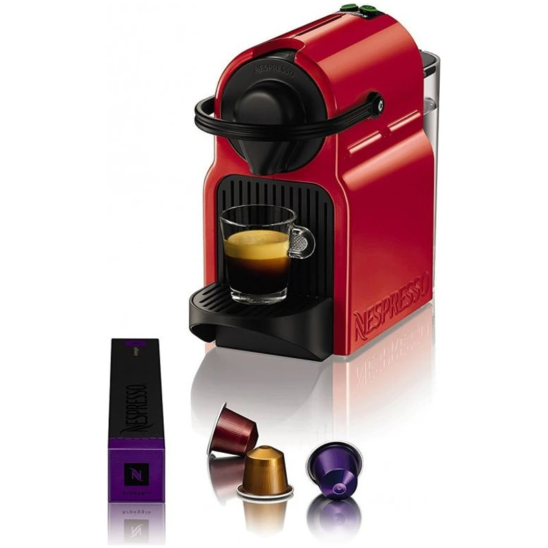 Machine à café à capsules Krups Nespresso Inissia rouge avec tasse d’expresso