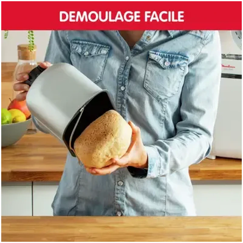 Démoulage facile du pain avec la cuve Moulinex Pain Doré