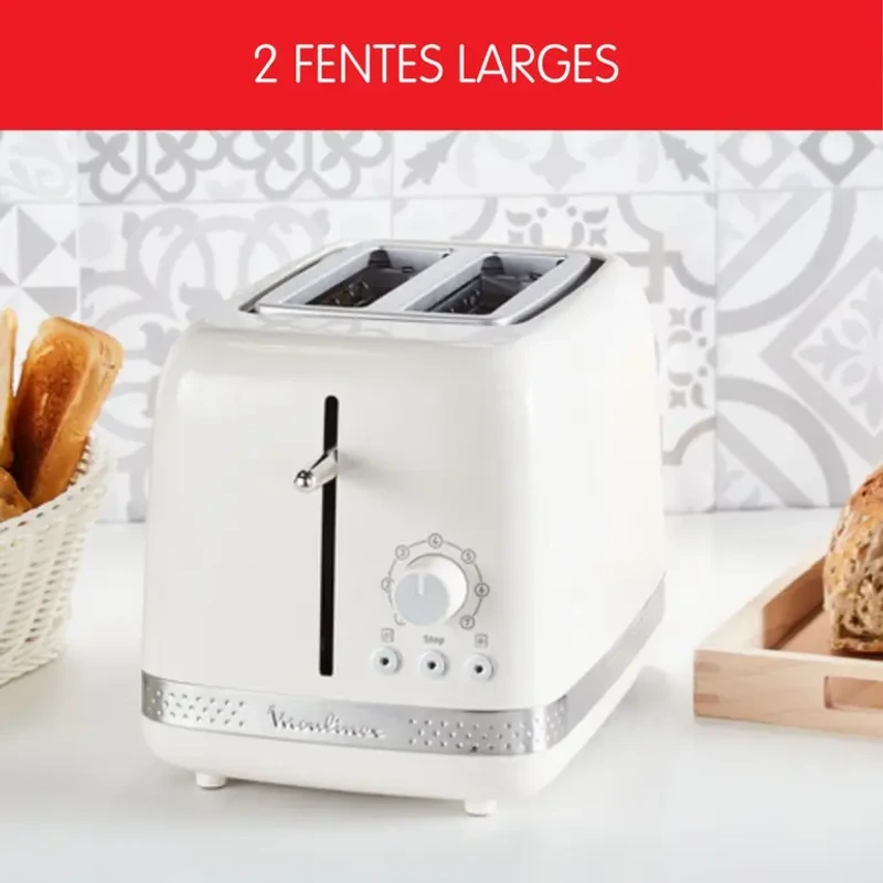 Grille-pain Moulinex LT300A10 équipé de deux fentes larges