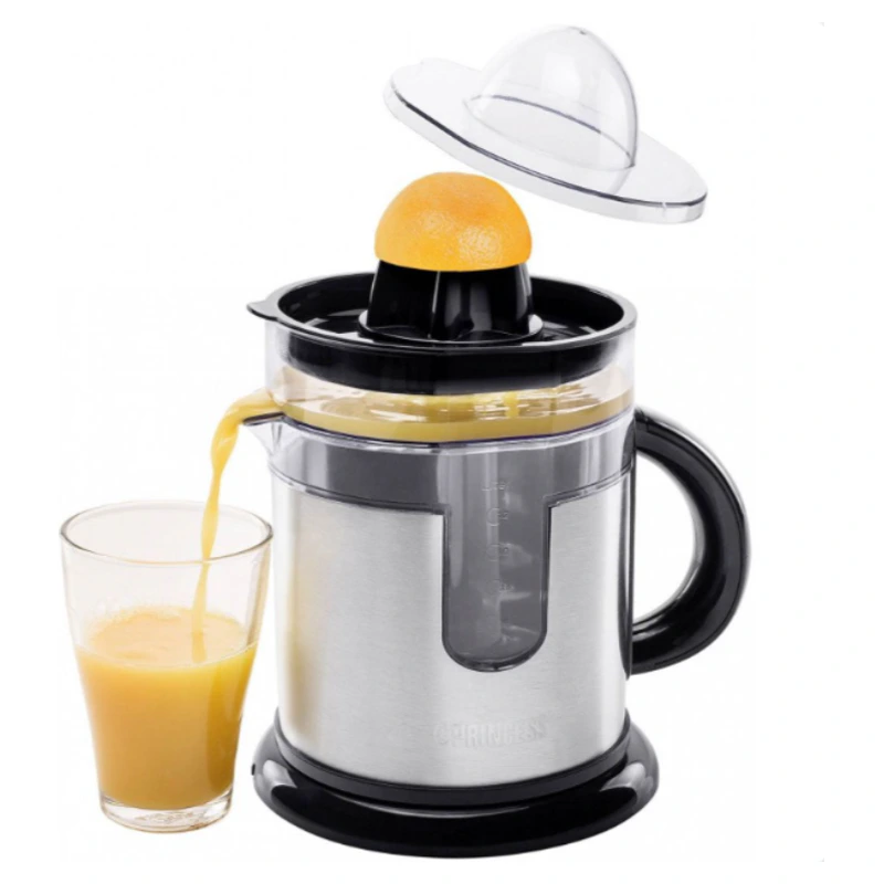 Presse-agrumes Princess versant du jus d’orange dans un verre