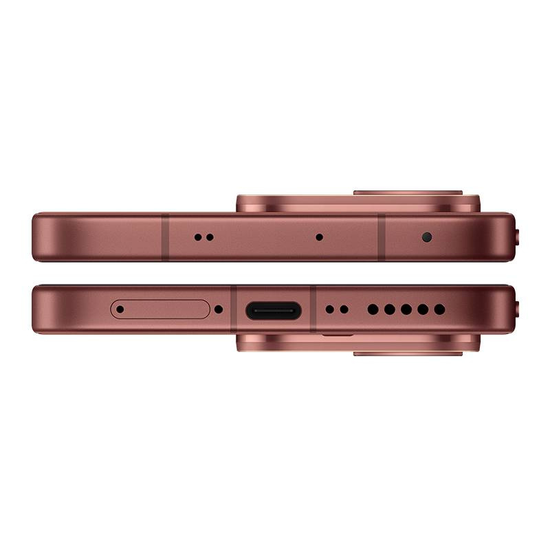 Connectique USB Type-C et haut-parleur du Vivo V70 Brun mat