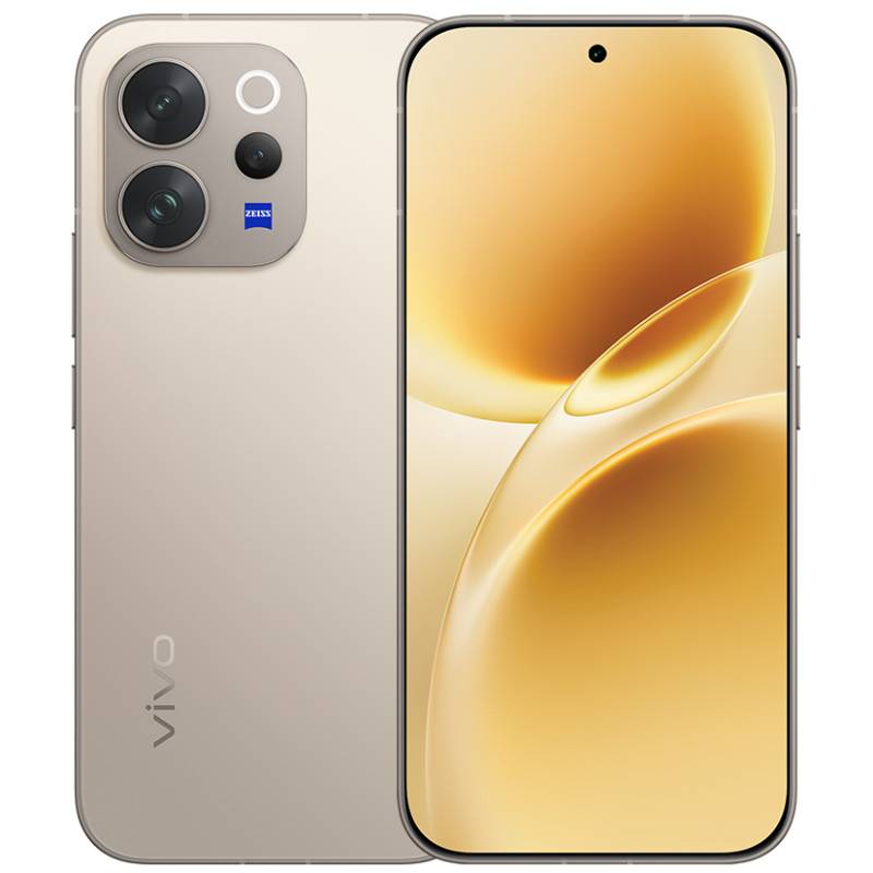 Smartphone Vivo V70 5G 12 Go 512 Go Gris des dunes vue avant et arrière