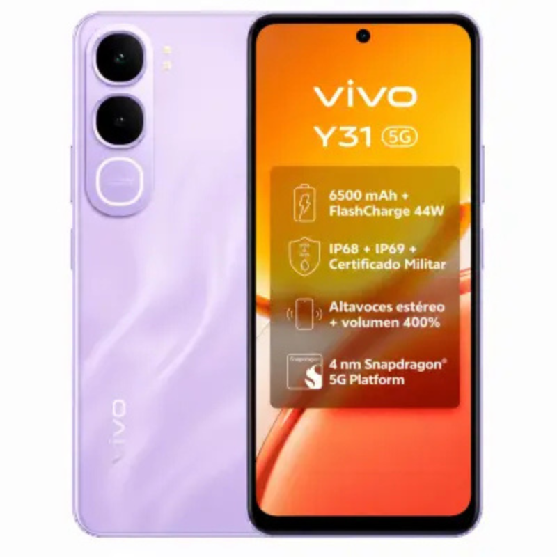 Vivo Y31 5G Purple avec présentation de ses caractéristiques principales