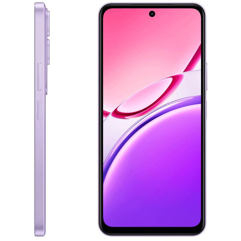 Vivo Y31 5G Purple avec écran et profil latéral