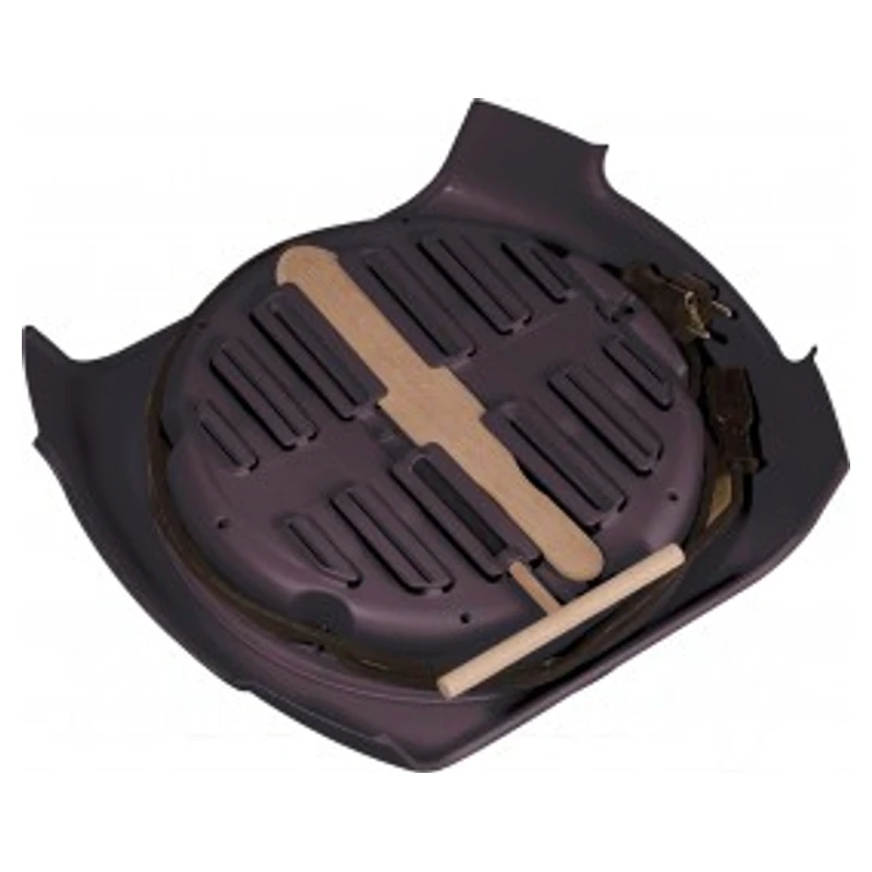 Dessous de la crêpière Tefal PY303633 avec spatules rangées