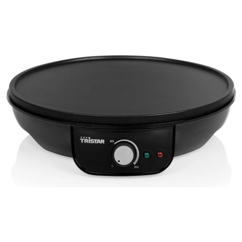 Crêpière Tristar noire avec plaque de cuisson antiadhésive