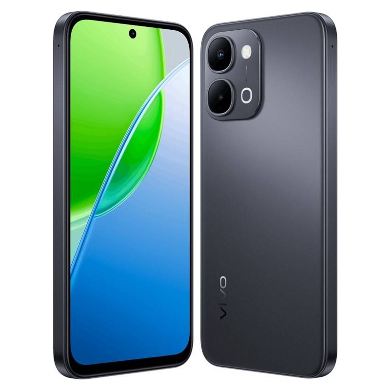 Smartphone Vivo Y31d Grey présenté en vue avant et arrière