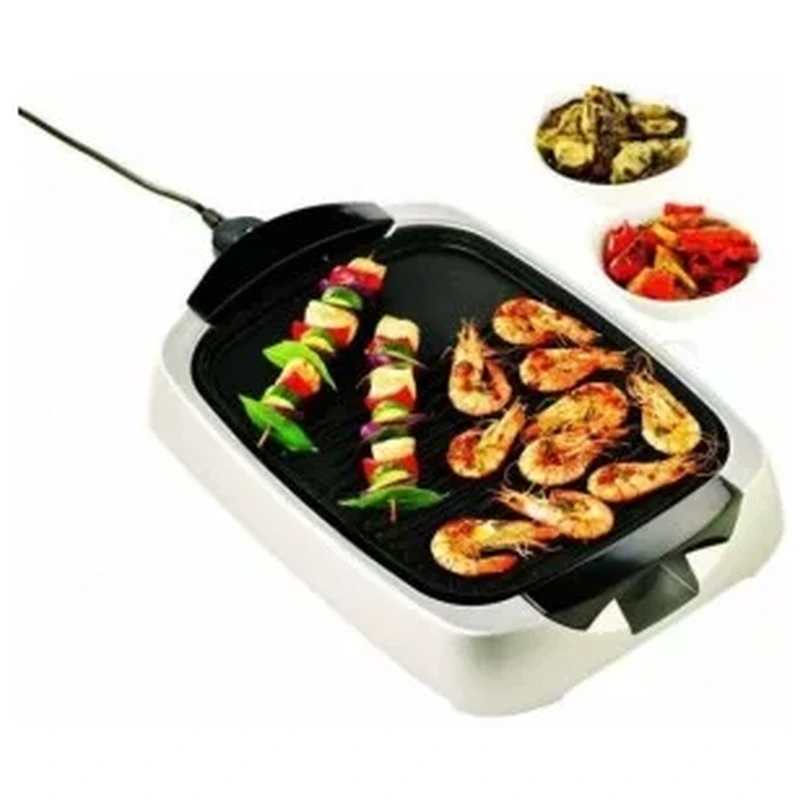 Légumes et brochettes cuits sur le barbecue électrique Kenwood HG266