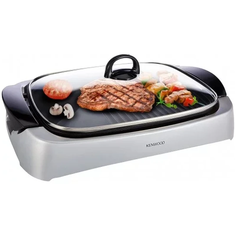 Barbecue électrique Kenwood HG266 avec viande et légumes en cuisson