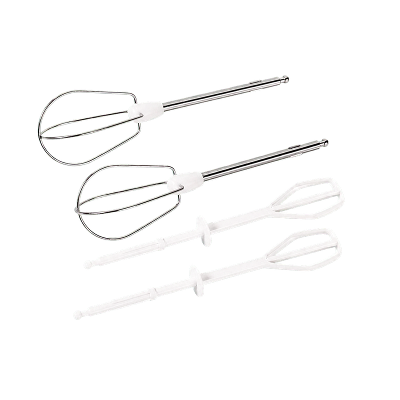 Deux fouets métalliques et deux fouets en plastique pour batteur Moulinex HM211A11