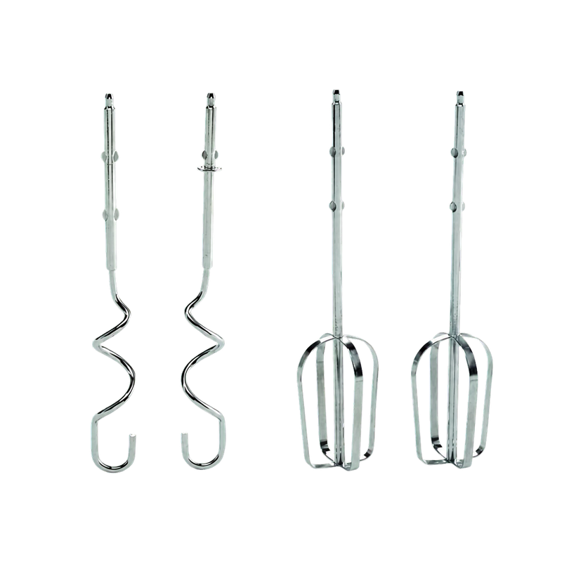 Deux fouets métalliques et deux crochets pétrisseurs pour batteur Kenwood HMP22-000WH