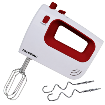 BATTEUR A MAIN HAUSBERG 300W GRIS/ROUGE HB-4120RS/GR