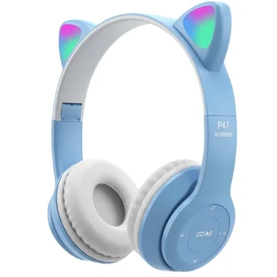CASQUE BLUETOOTH CAT EAR P47M AVEC MICROPHONE ET LECTEUR MP3