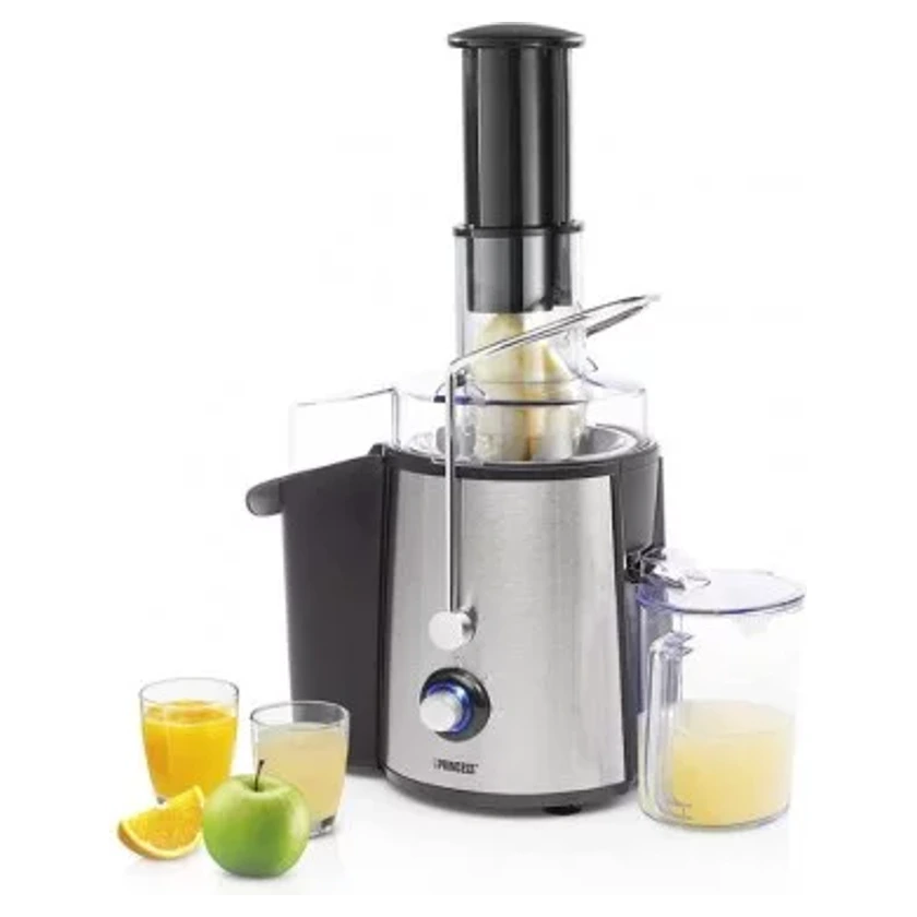 Centrifugeuse Princess 203040 avec récipient à jus, fruits et verres