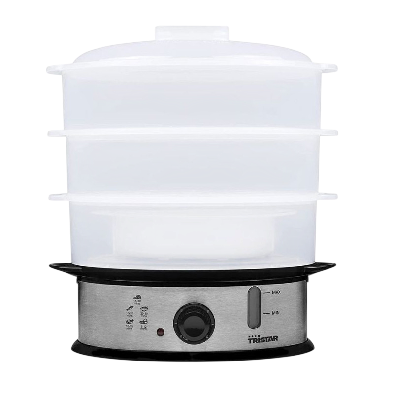 Cuiseur à Vapeur Tristar 3 niveaux 12 L 1200W VS-3914 vue de face