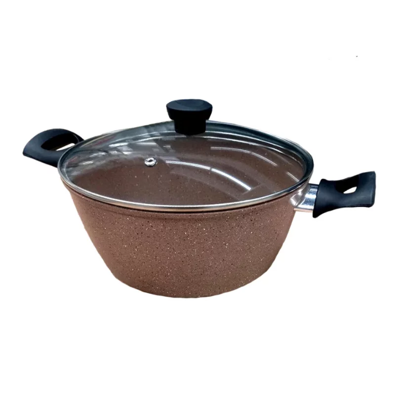 aitout Cookart Sélection Granite Diamond marron de 24 cm avec couvercle