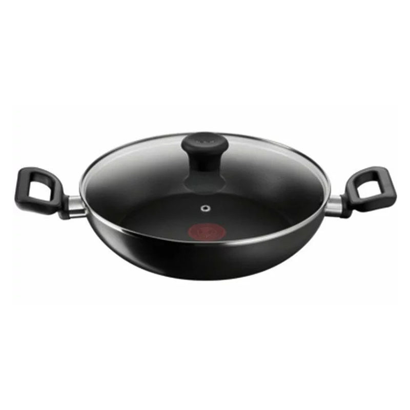 Faitout Tefal Delicia noir de 24 cm avec couvercle en verre