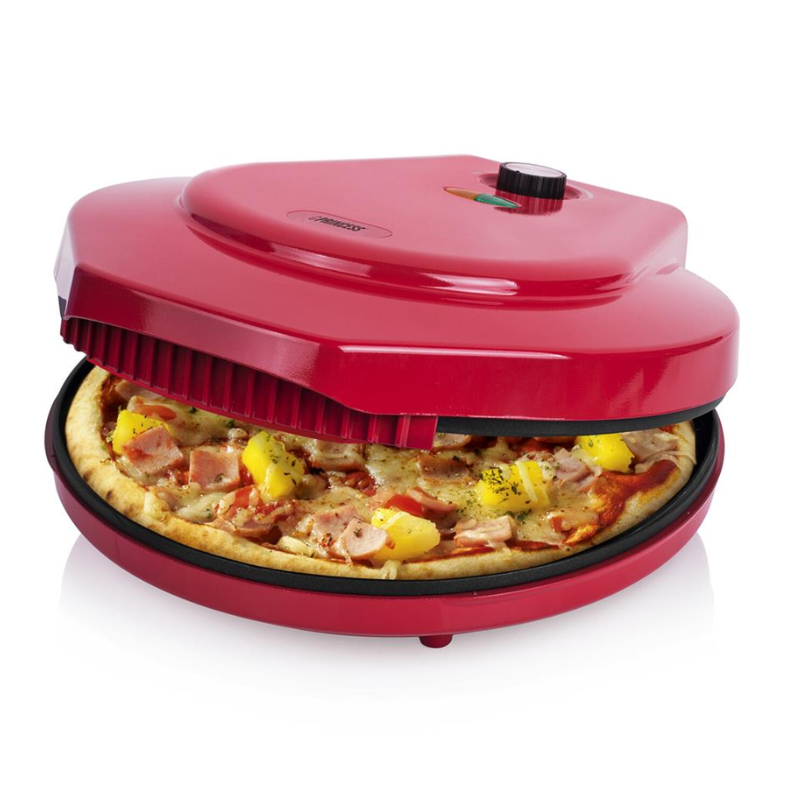 Pizza Maker Princesse 30 cm 1450W 115001 avec pizza en cuisson