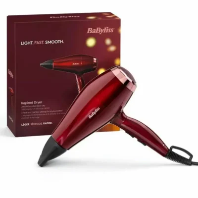 SECHE CHEVEUX BABYLISS 2000W ROUGE MADE IN ITALY 5912PE