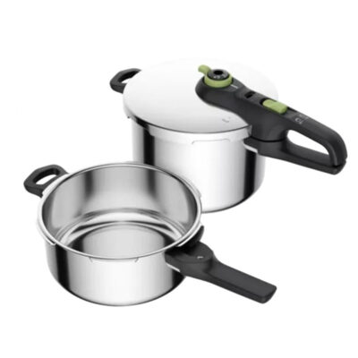 Lot d’autocuiseurs Tefal Secure Trendy 4 L + 6 L Inox P2584300