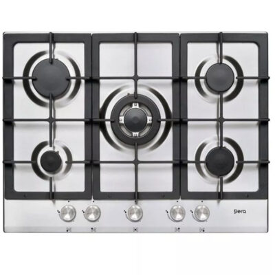 Plaque de cuisson à gaz Premium 5 feux 70 cm inox – AP751.XS04