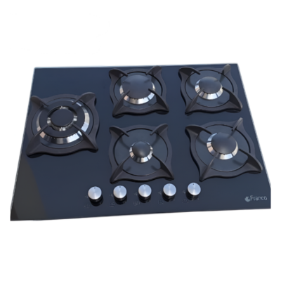 PLAQUE DE CUISSON FRANCO VITRO NOIR 5 FEUX 70CM 378-BF