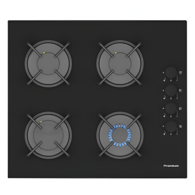 PLAQUE DE CUISSON PREMIUM 4 FEUX NOIR 60CM FONTE AP1640.BS04