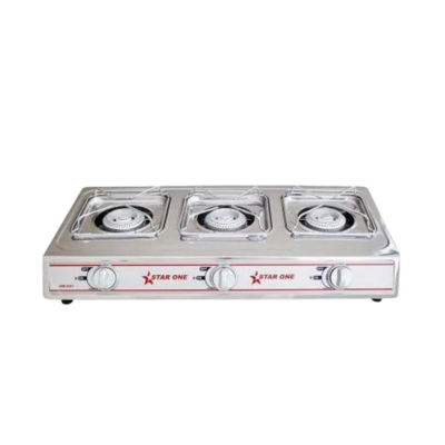 RÉCHAUD À GAZ STAR ONE 3 FEUX INOX OM-K07