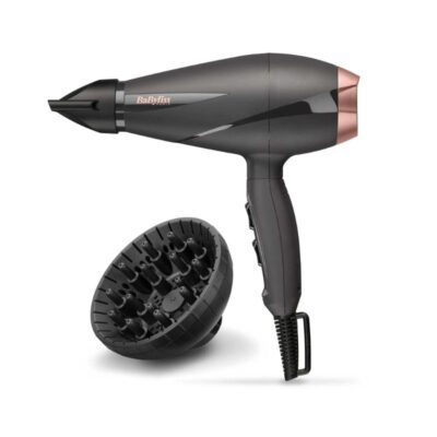 Sèche-cheveux professionnel BaByliss Smooth Pro 2100 W noir et rose gold avec diffuseur 6709DE