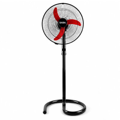 Ventilateur sur pied SABA Smart Piano 18 pouces noir et rouge
